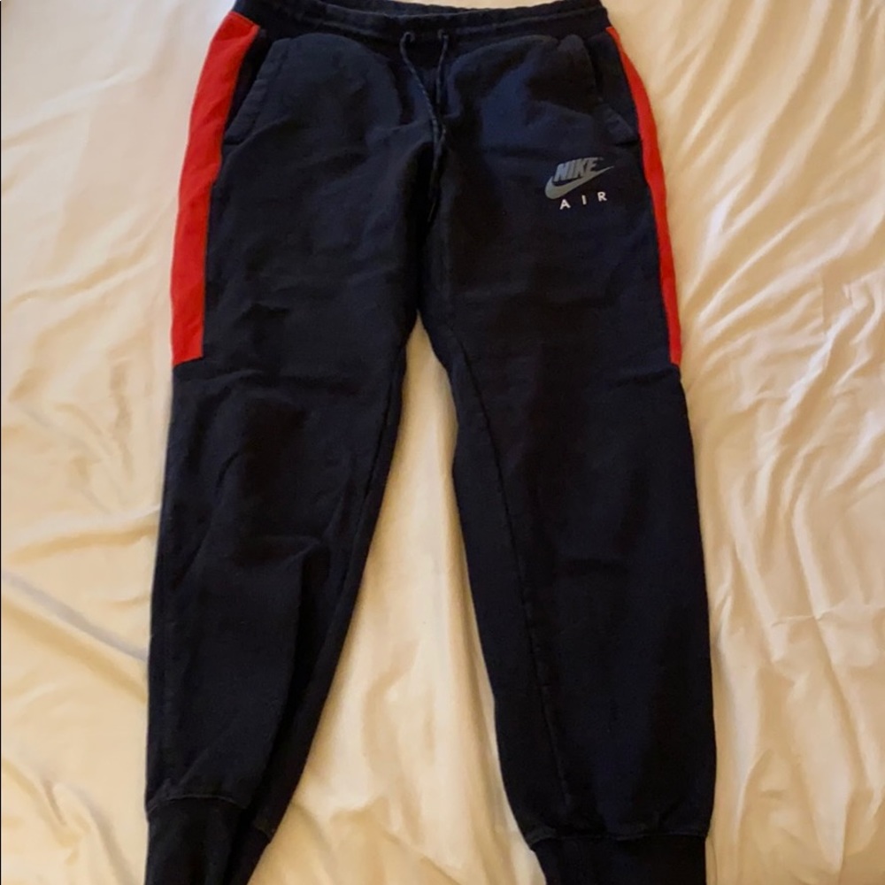black and red nike air sweatpants